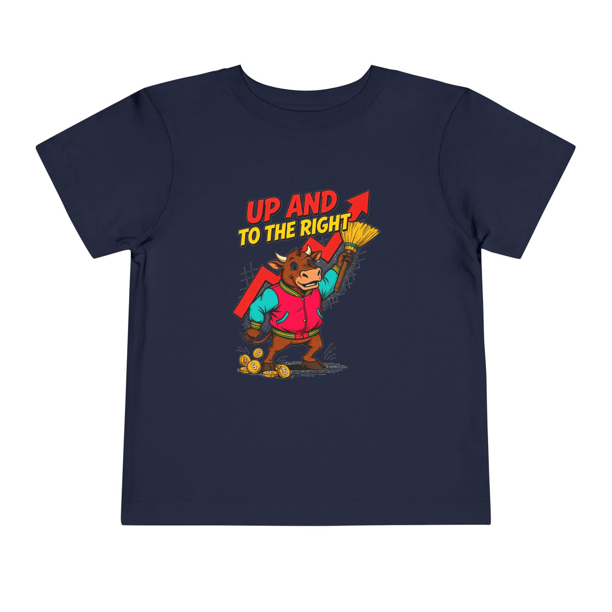 UP AND TO THE RIGHT. Toddler Tee | Funny Finance Kids Clothing
