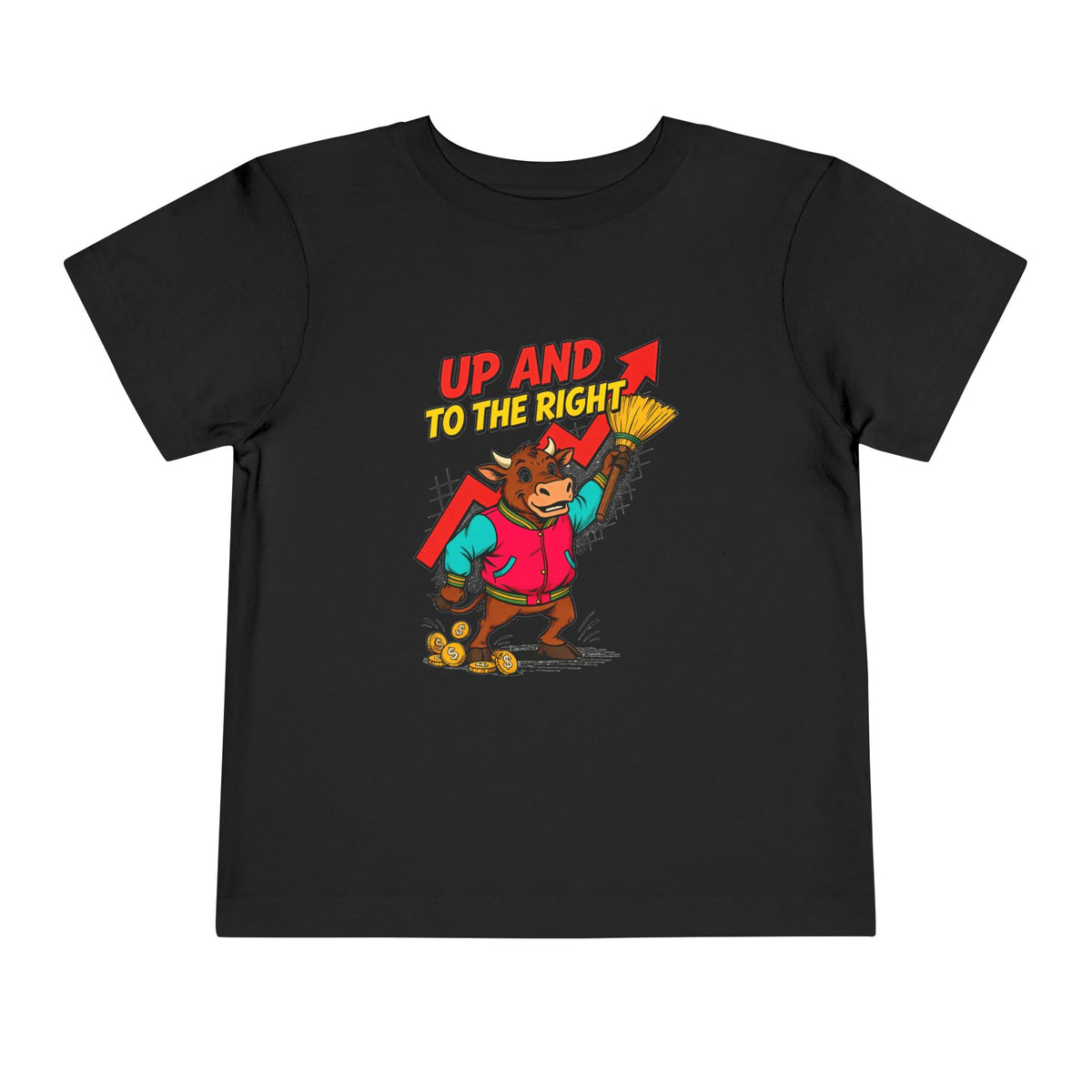UP AND TO THE RIGHT. Toddler Tee | Funny Finance Kids Clothing