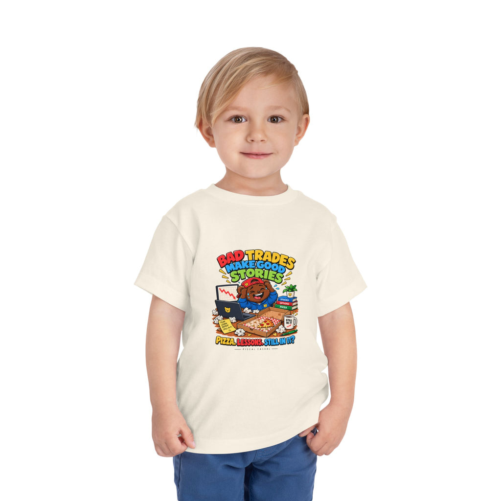 BEAR BAD TRADES. Toddler Tee | Funny Finance Kids Clothing