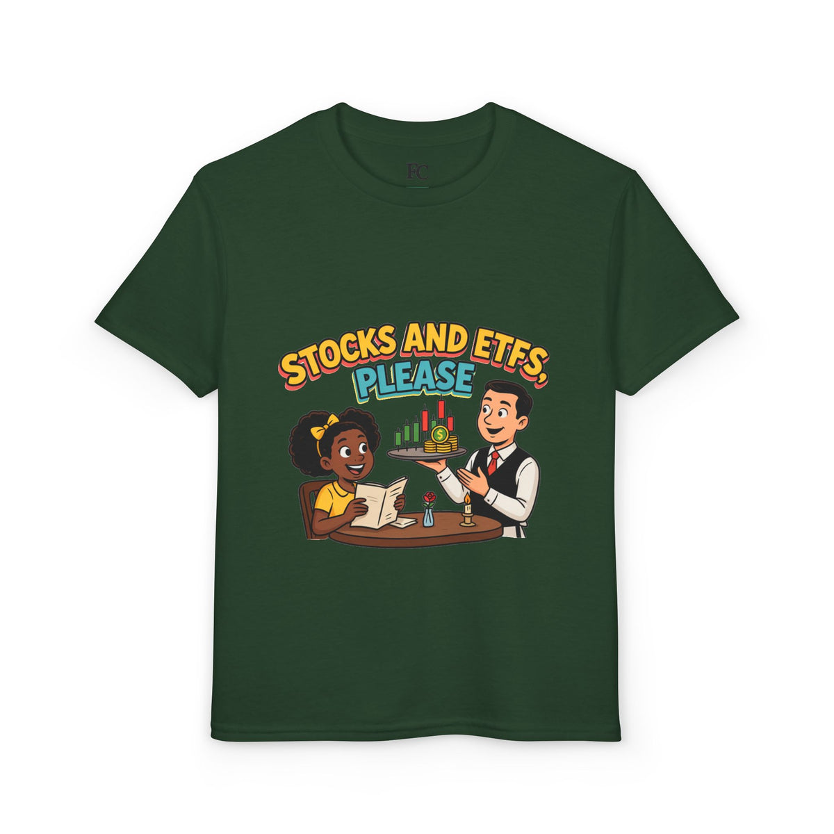 STOCKS AND ETFS, PLEASE. Girls' Youth Tee | Funny Finance Kids Clothing
