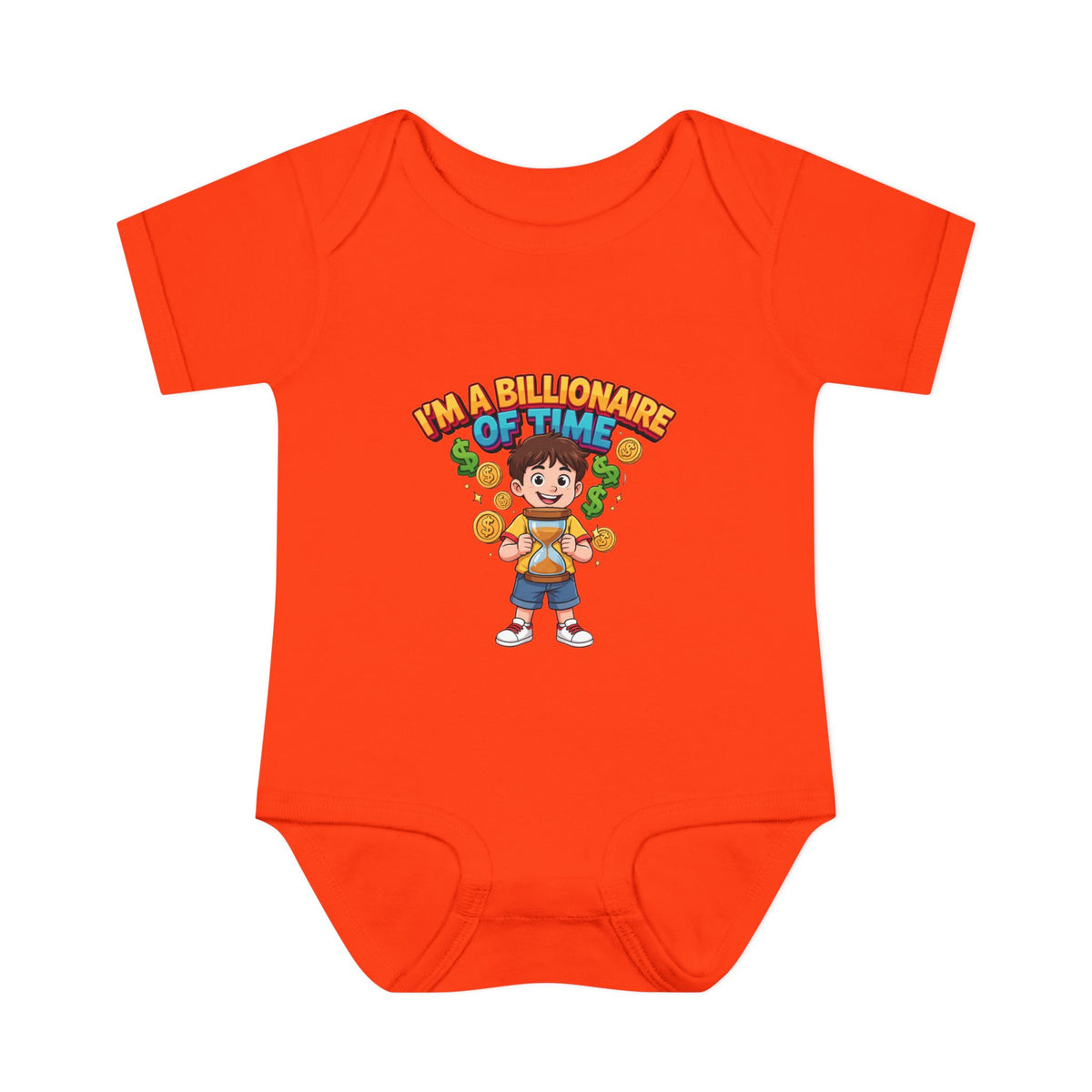 I'M A BILLIONAIRE OF TIME. Boys' Baby Bodysuit | Funny Finance Kids Clothing