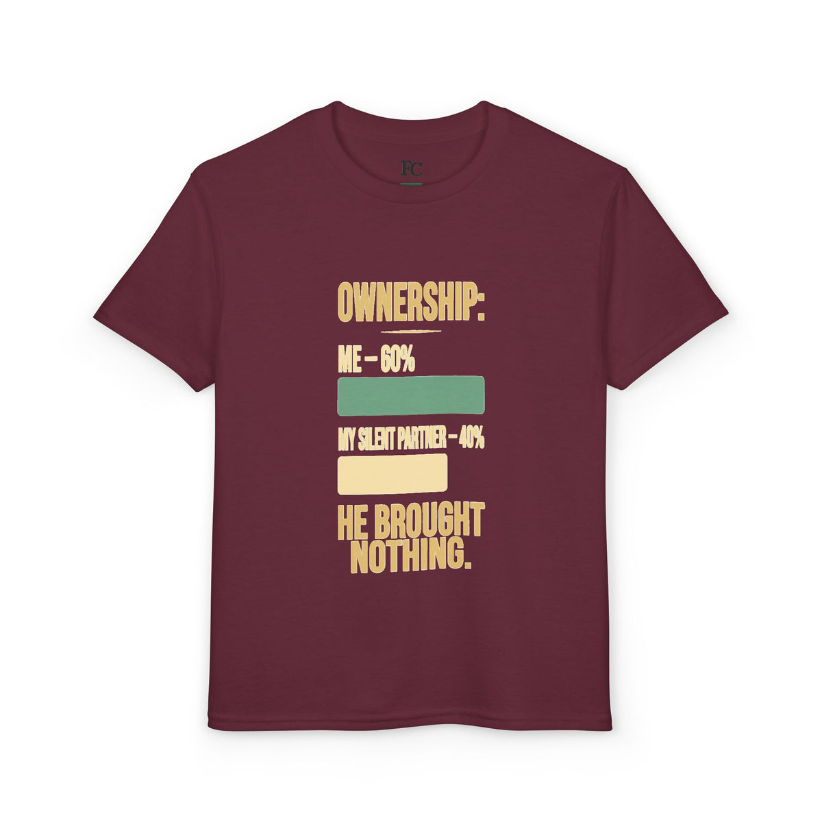 OWNERSHIP: HE BROUGHT NOTHING. Youth Tee | Funny Finance Kids Shirt