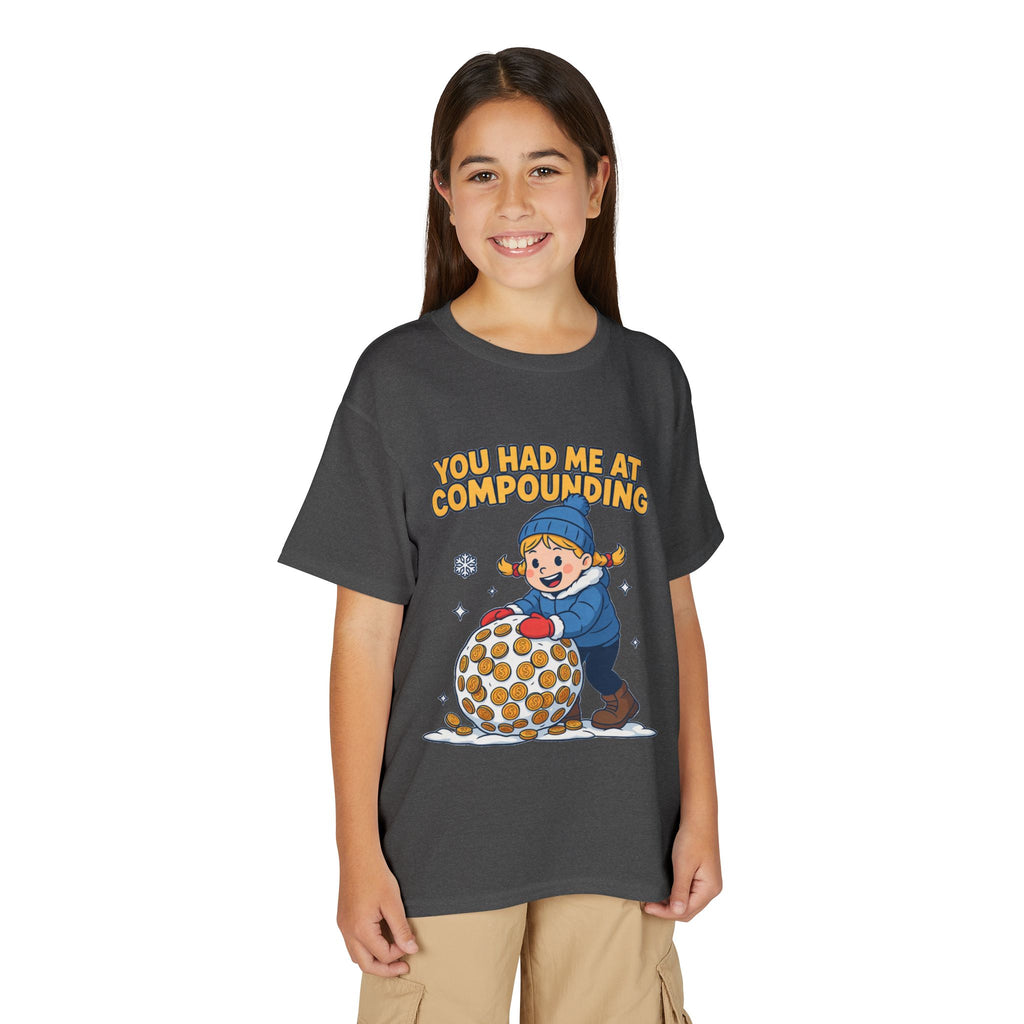 YOU HAD ME AT COMPOUNDING. Girls' Youth Tee | Funny Finance Kids Clothing