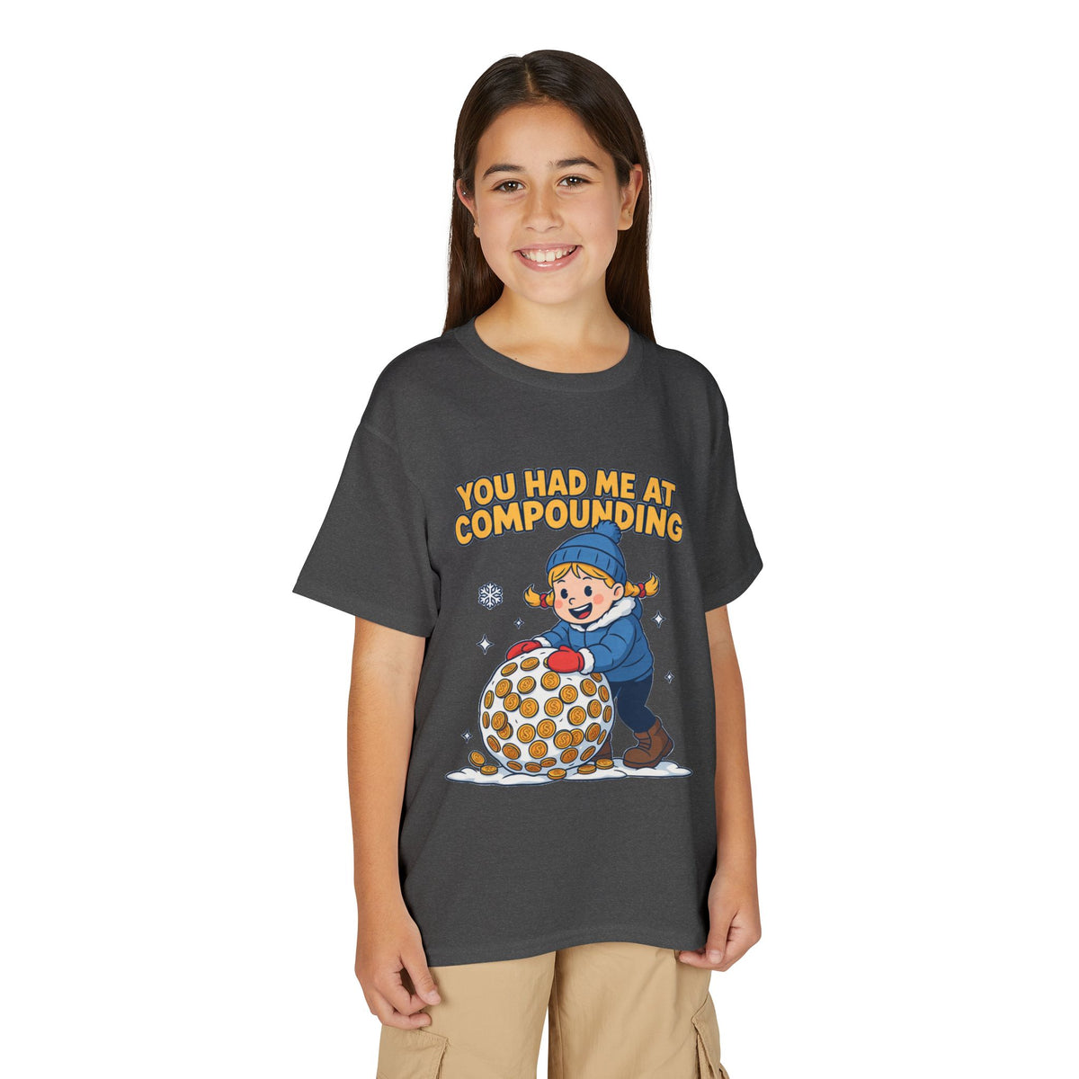 YOU HAD ME AT COMPOUNDING. Girls' Youth Tee | Funny Finance Kids Clothing
