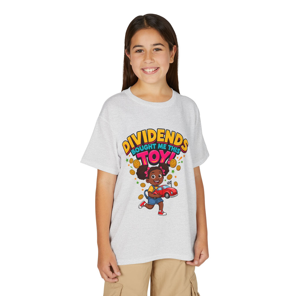 DIVIDENDS BOUGHT ME THIS TOY. Girls' Youth Tee | Funny Finance Kids Clothing