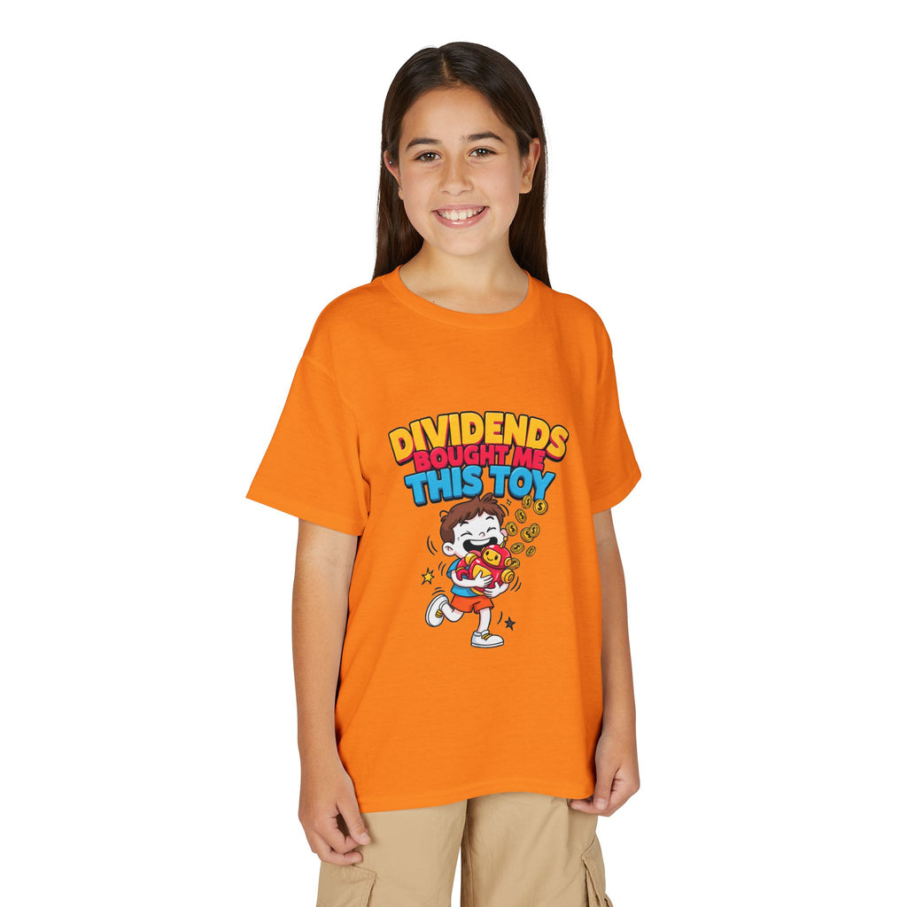DIVIDENDS BOUGHT ME THIS TOY. Boys' Youth Tee | Funny Finance Kids Clothing