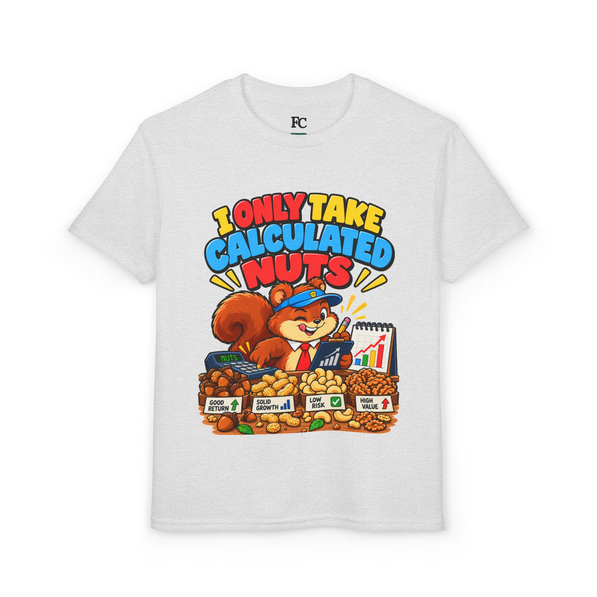 I ONLY TAKE CALCULATED NUTS. Youth Tee | Funny Finance Kids Clothing
