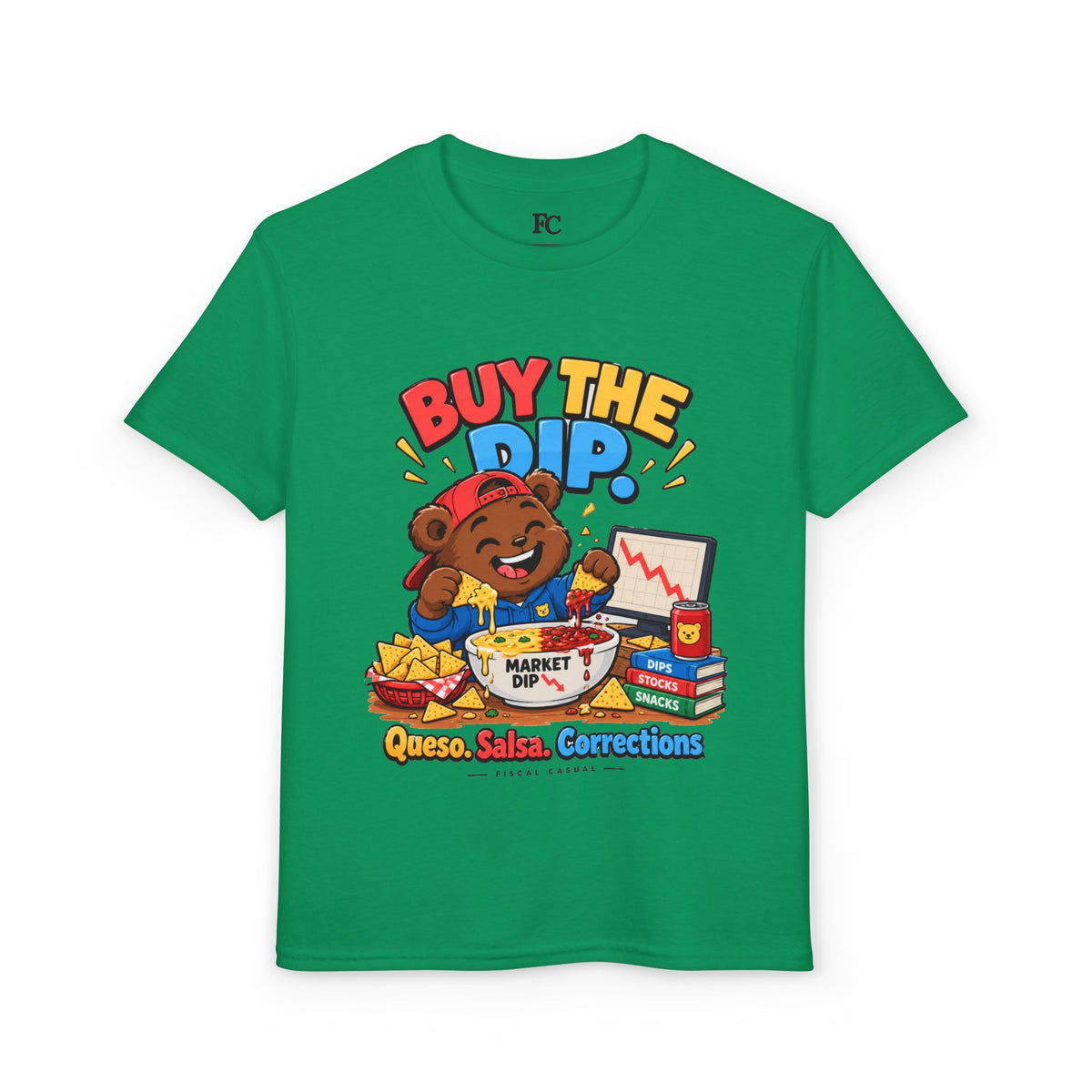 BUY THE DIP BEAR. Youth Tee | Funny Finance Kids Clothing