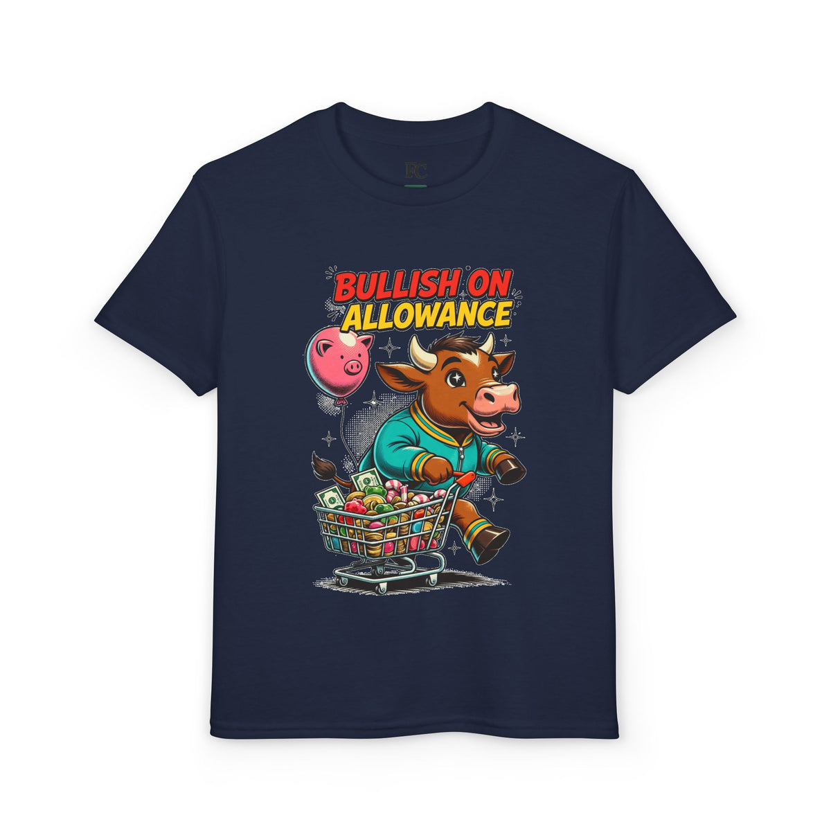 BULLISH ON ALLOWANCE. Youth Tee | Funny Finance Kids Clothing
