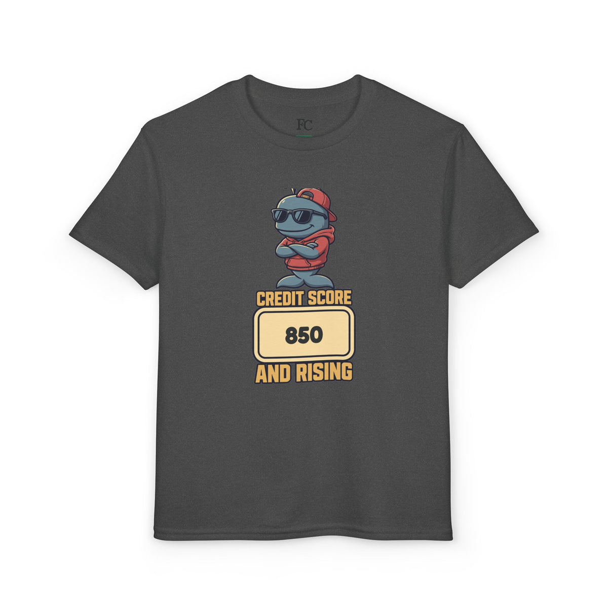 CREDIT SCORE: [SCORE] AND RISING. Youth Tee | Personalized Funny Finance Kids Shirt
