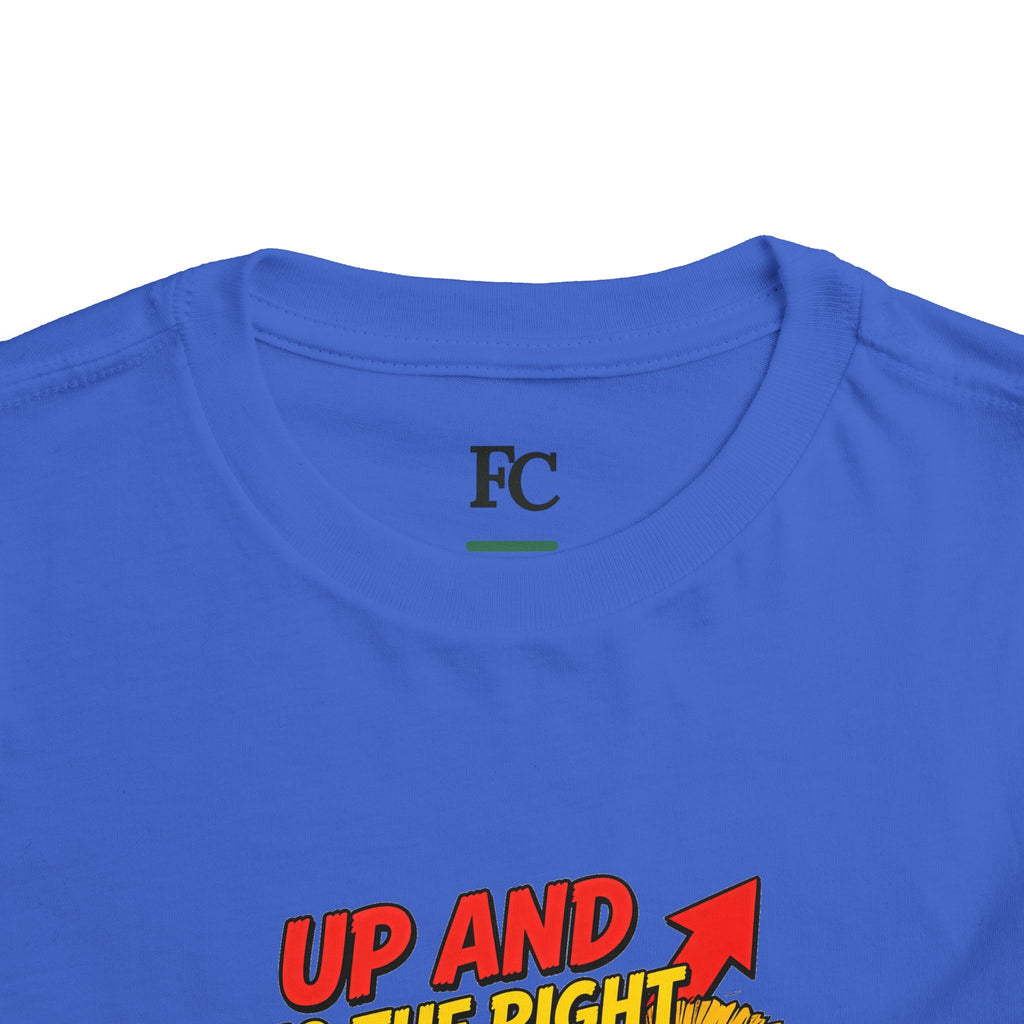 UP AND TO THE RIGHT. Toddler Tee | Funny Finance Kids Clothing
