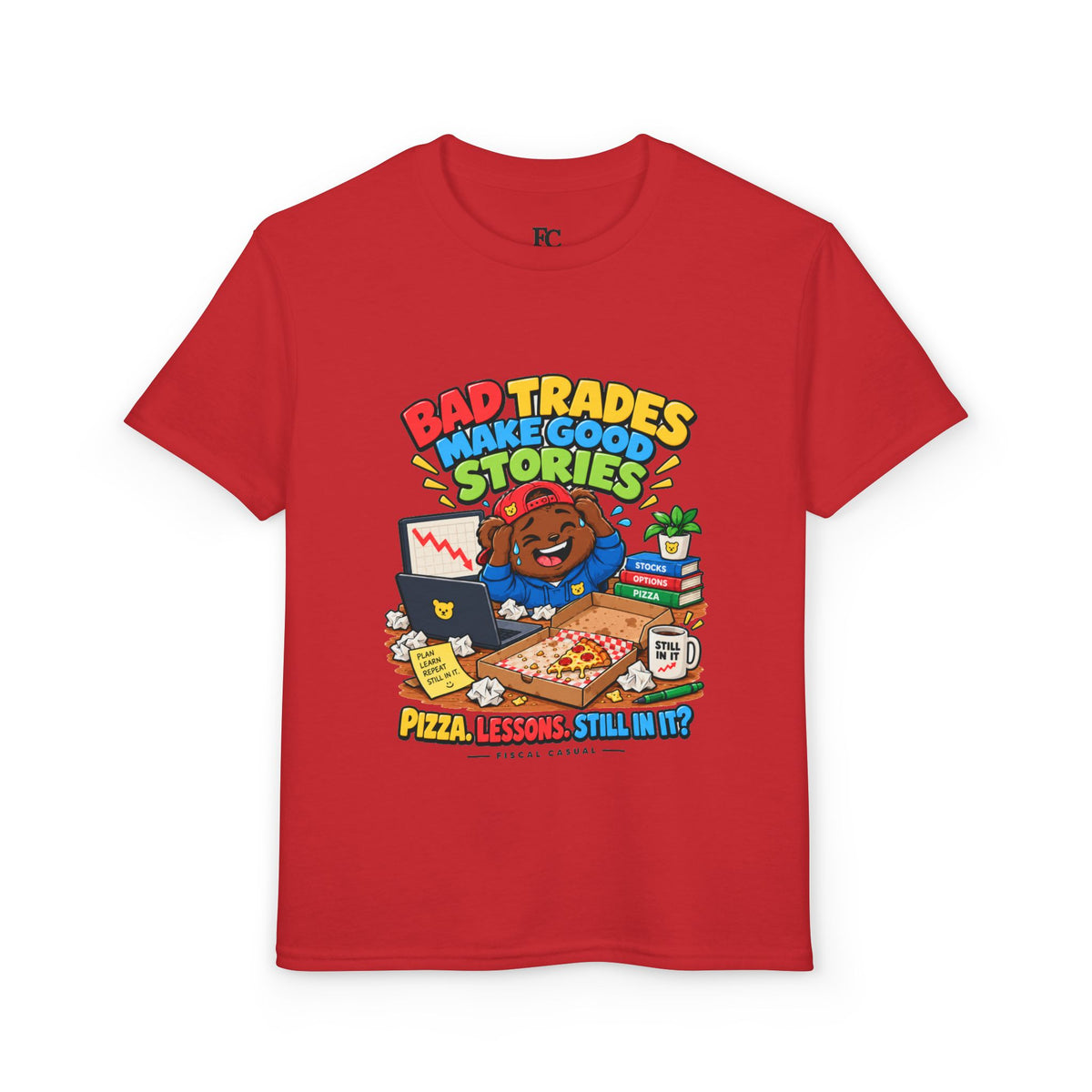 BEAR BAD TRADES. Youth Tee | Funny Finance Kids Clothing