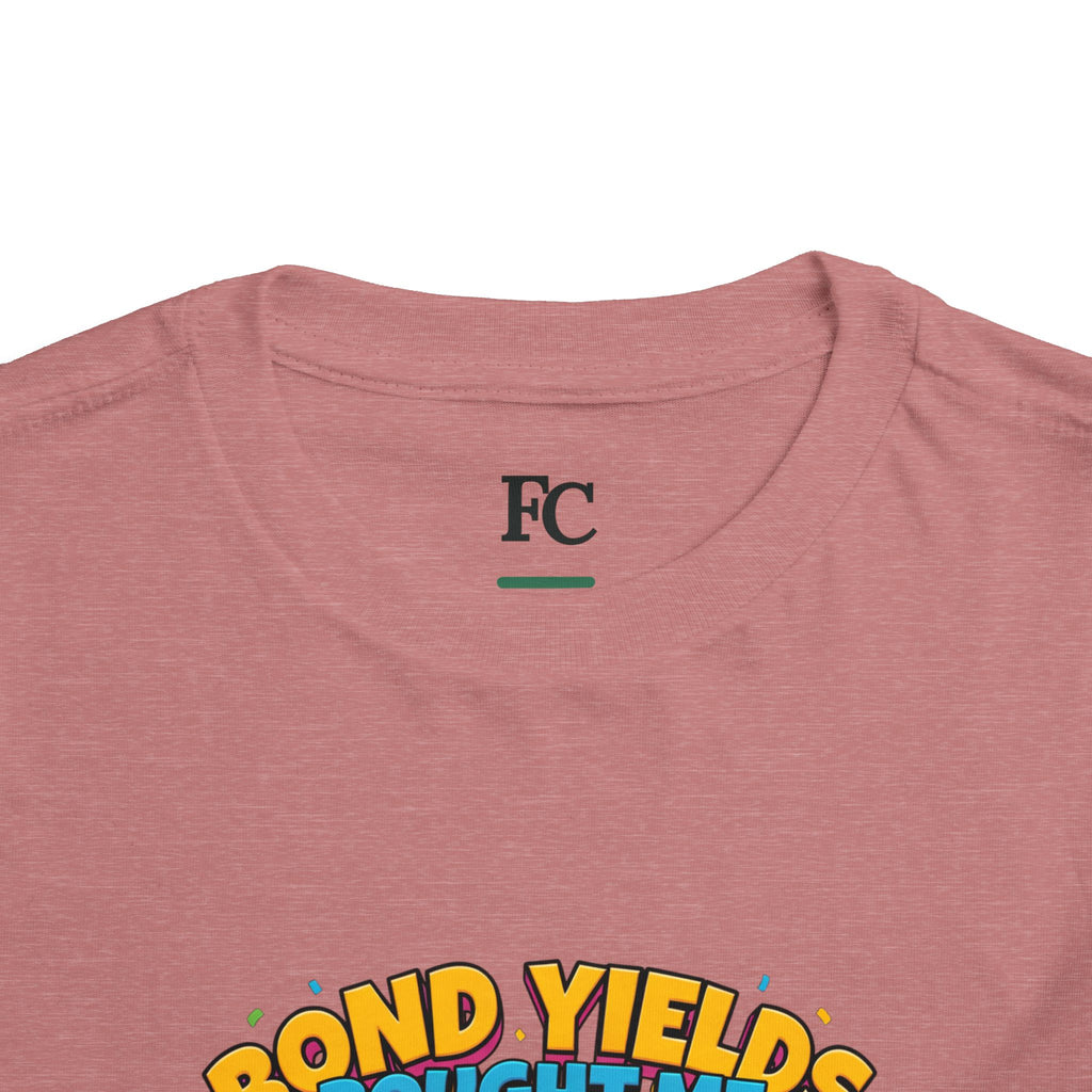 BOND YIELDS BOUGHT ME THIS SHIRT. Boys' Toddler Tee | Funny Finance Kids Clothing