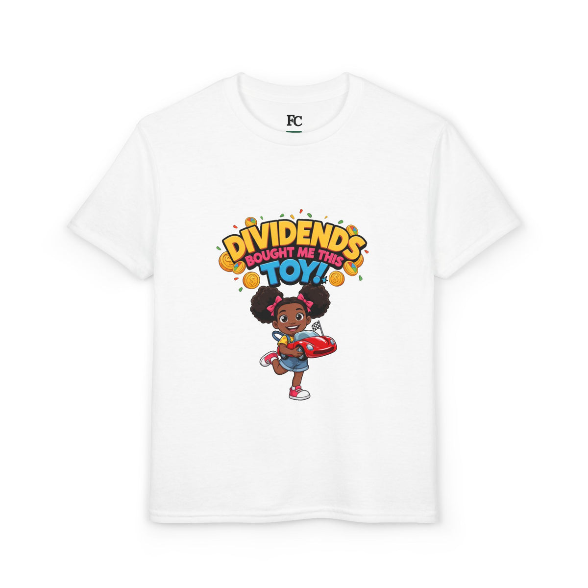 DIVIDENDS BOUGHT ME THIS TOY. Girls' Youth Tee | Funny Finance Kids Clothing