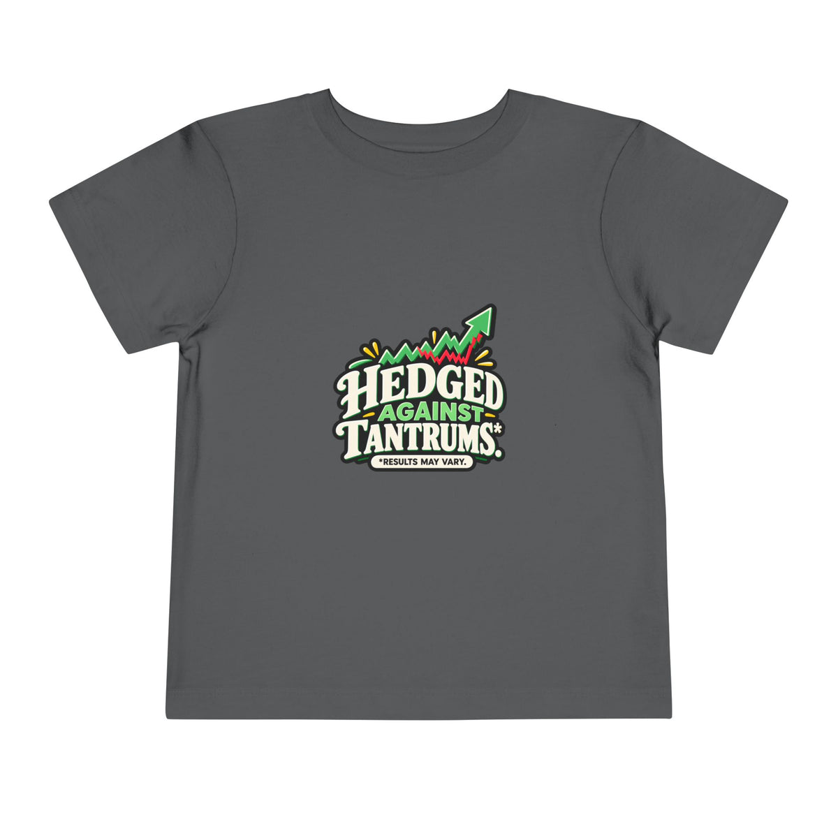 HEDGED AGAINST TANTRUMS. Toddler Tee | Funny Finance Kids Clothing