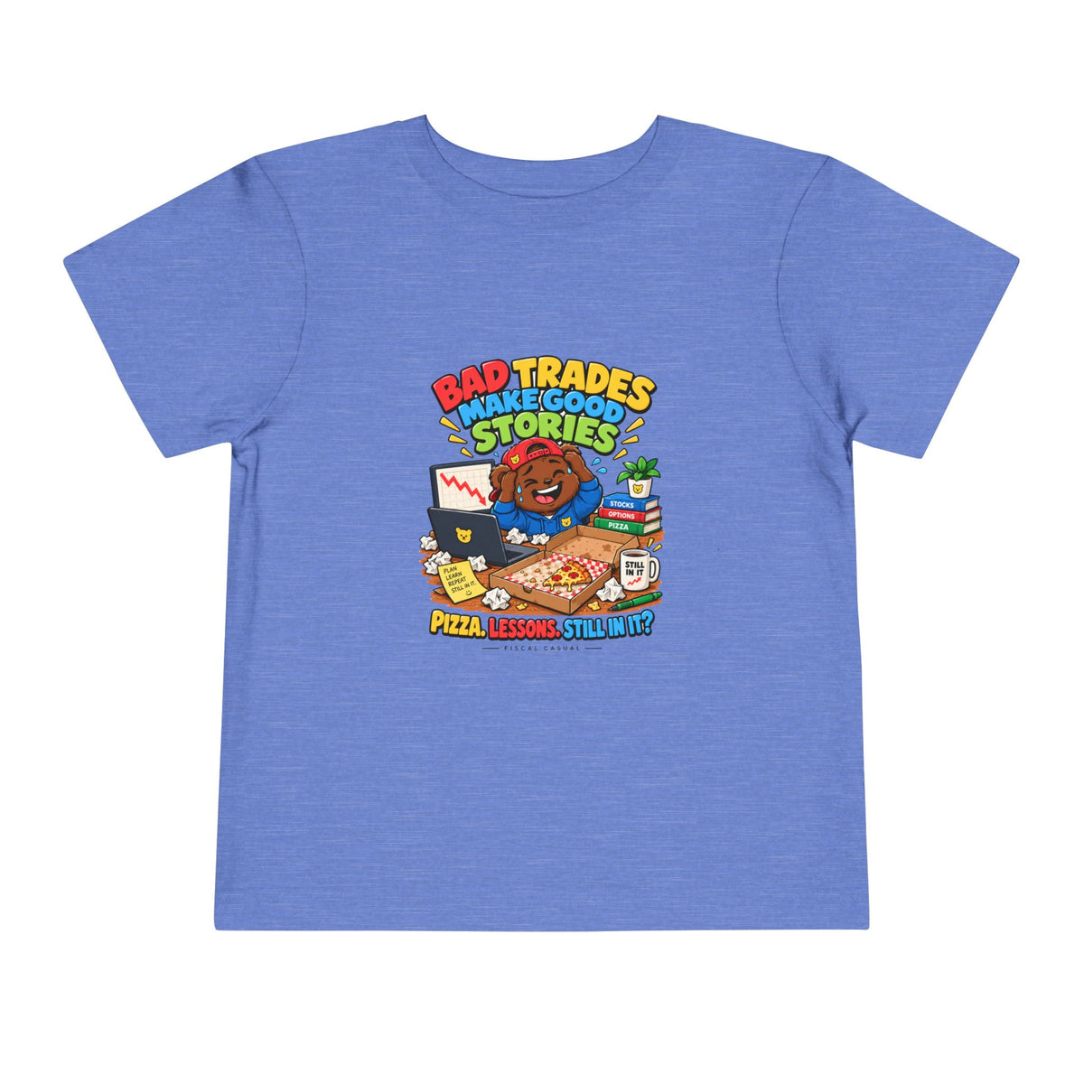 BEAR BAD TRADES. Toddler Tee | Funny Finance Kids Clothing