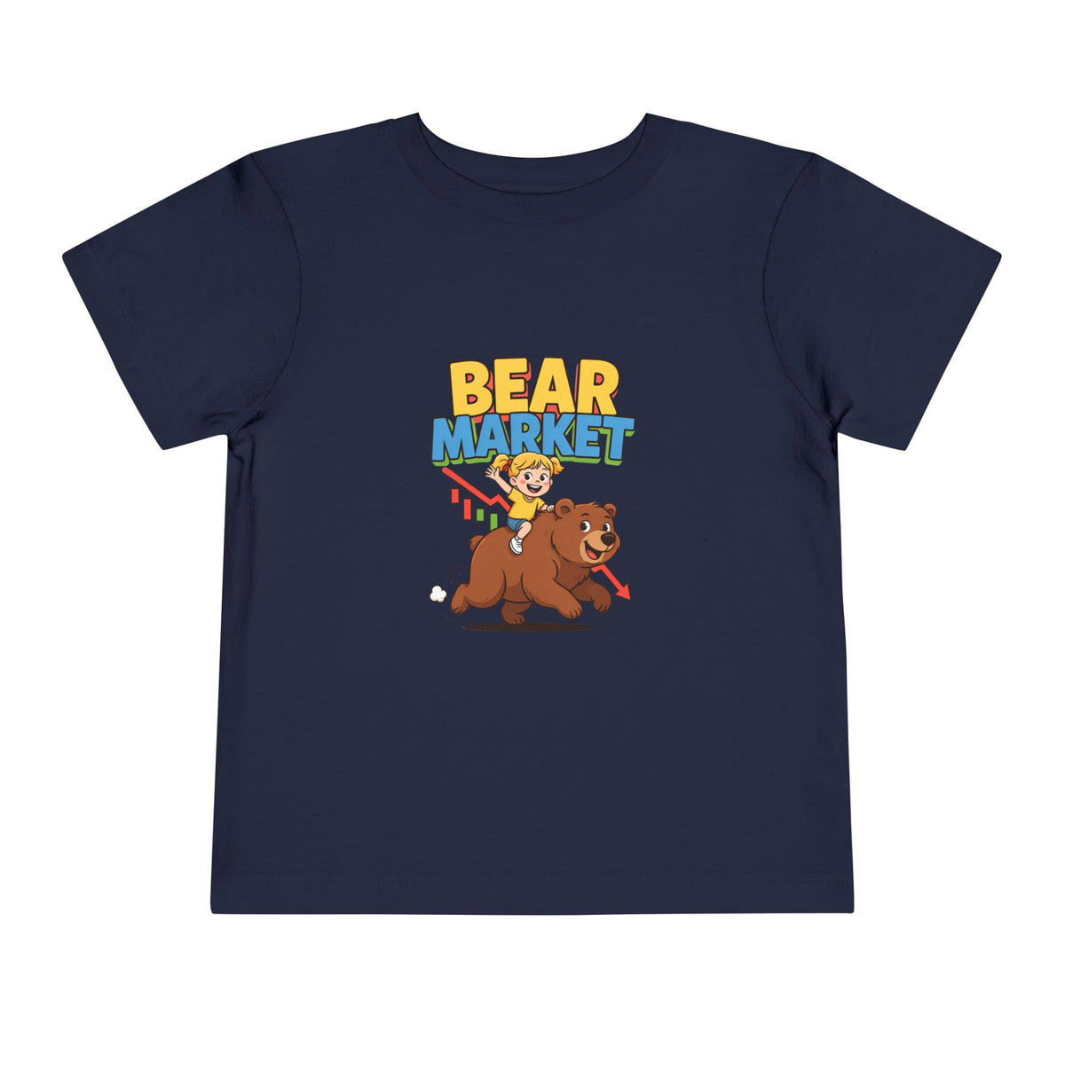 BEAR MARKET. Girls' Toddler Tee | Funny Finance Kids Clothing