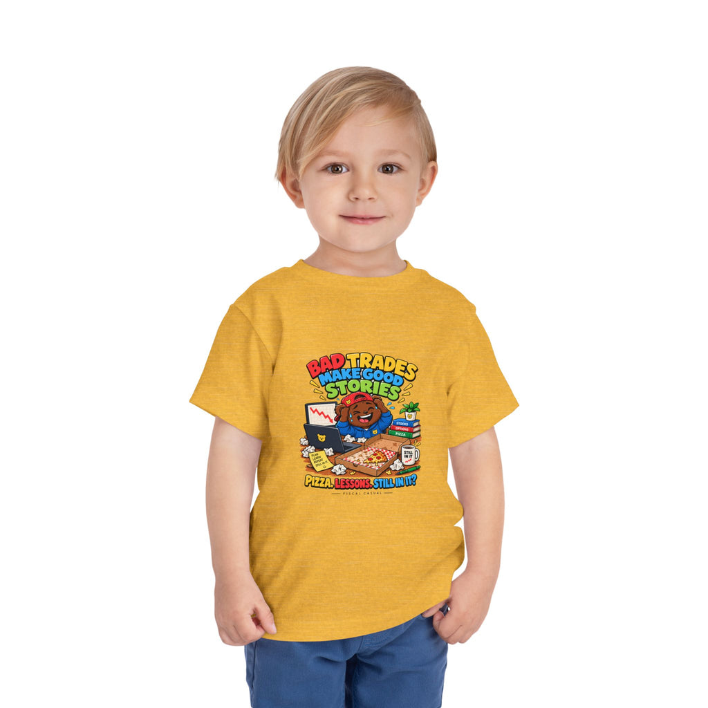 BEAR BAD TRADES. Toddler Tee | Funny Finance Kids Clothing
