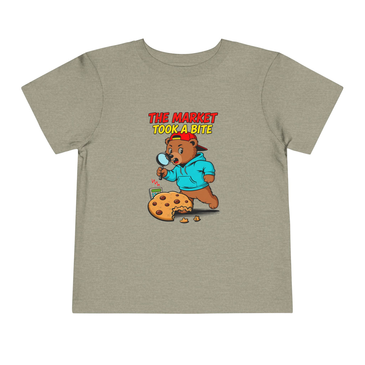 THE MARKET TOOK A BITE. Toddler Tee | Funny Finance Kids Clothing
