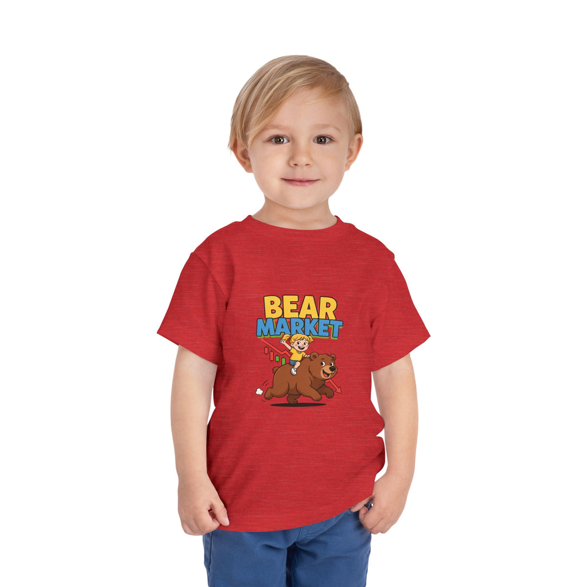 BEAR MARKET. Girls' Toddler Tee | Funny Finance Kids Clothing