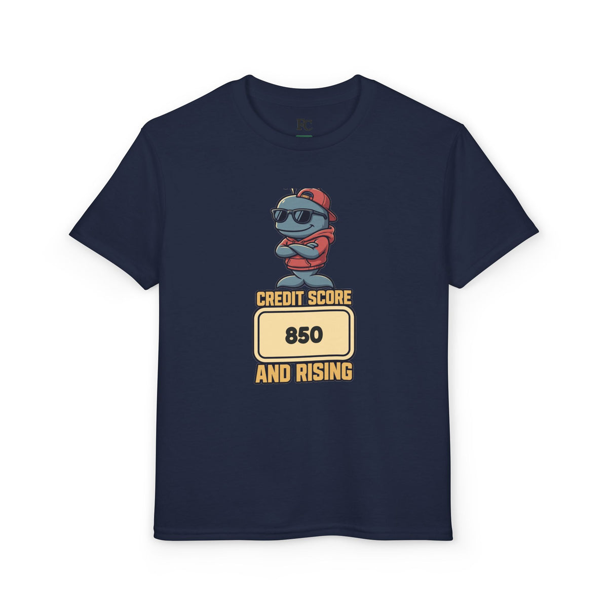 CREDIT SCORE: [SCORE] AND RISING. Youth Tee | Personalized Funny Finance Kids Shirt