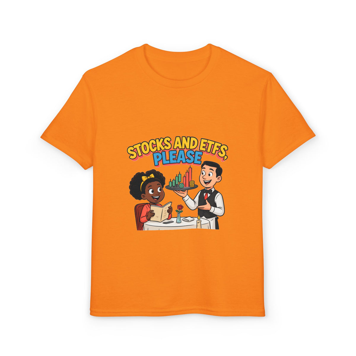 STOCKS AND ETFS, PLEASE. Girls' Youth Tee | Funny Finance Kids Clothing