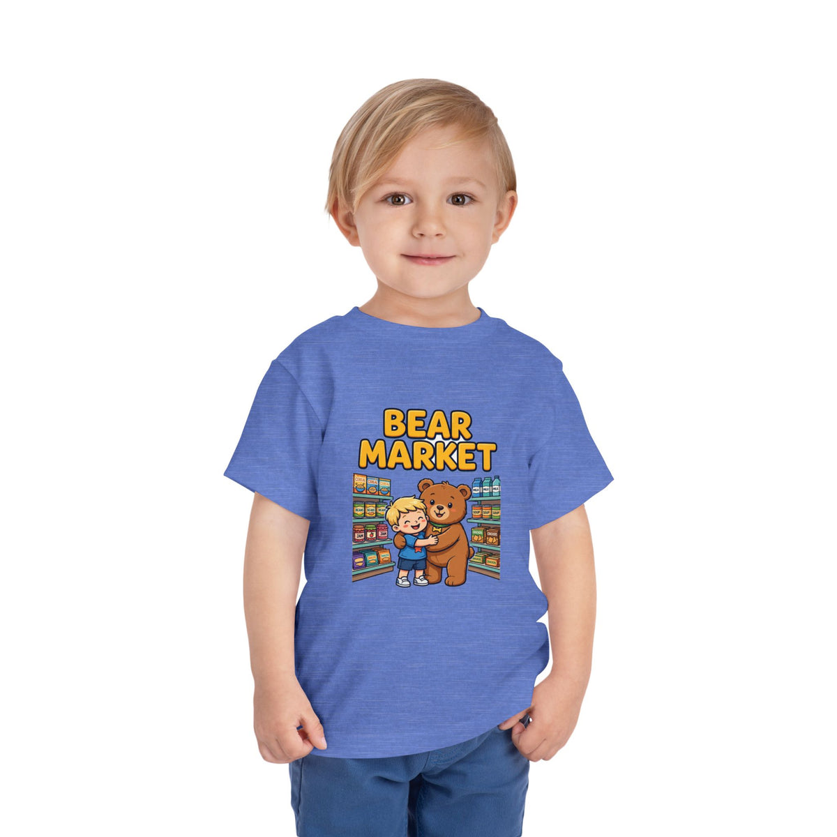 BEAR MARKET. Boys' Toddler Tee | Funny Finance Kids Clothing
