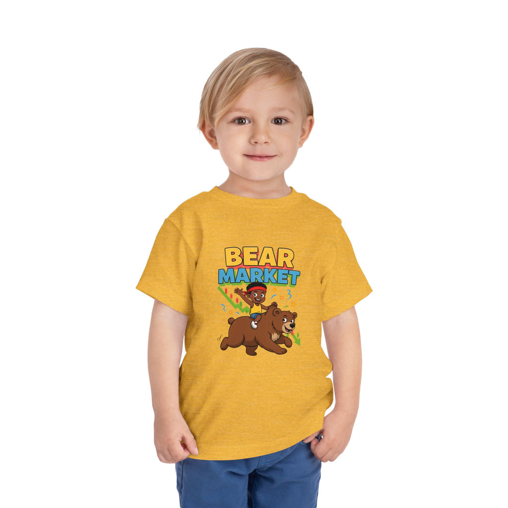 BEAR MARKET. Boys' Toddler Tee | Funny Finance Kids Clothing