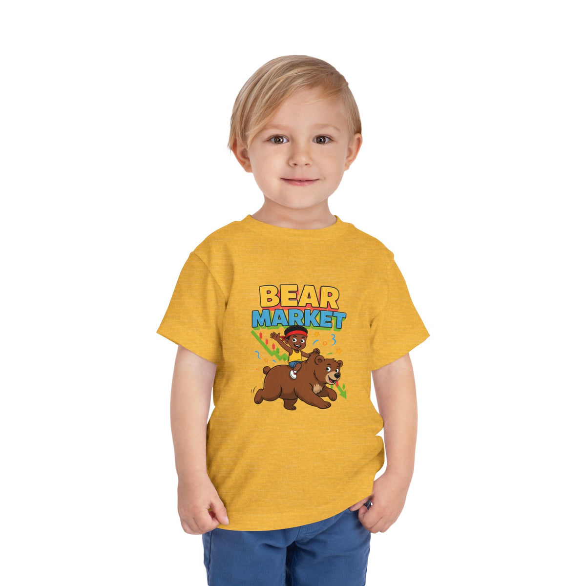 BEAR MARKET. Boys' Toddler Tee | Funny Finance Kids Clothing