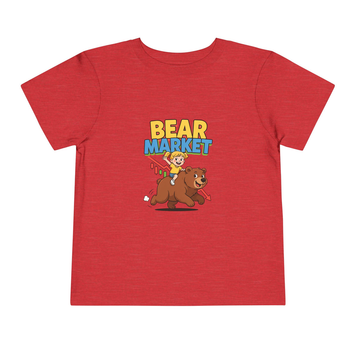 BEAR MARKET. Girls' Toddler Tee | Funny Finance Kids Clothing
