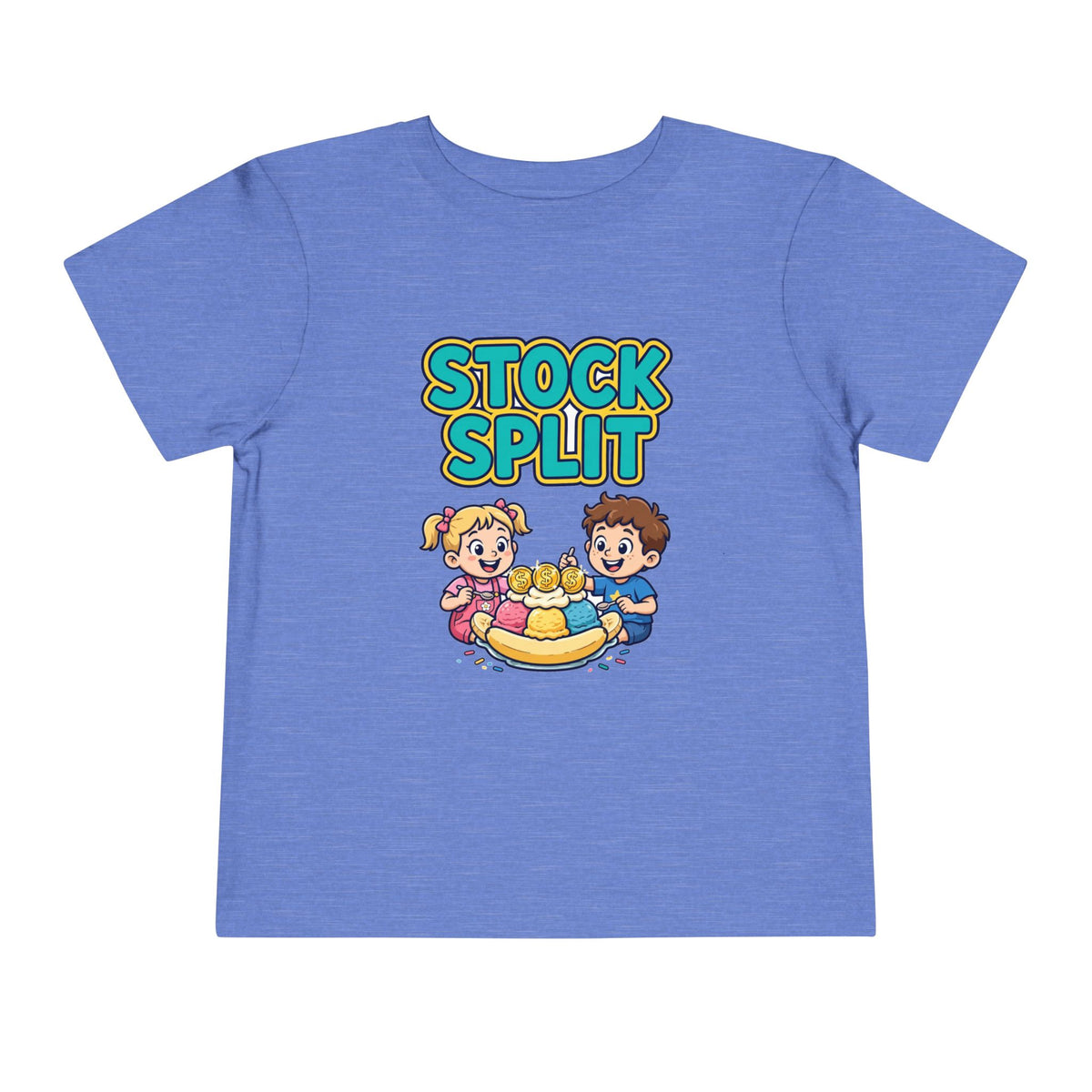 STOCK SPLIT. Girls' Toddler Tee | Funny Finance Kids Clothing