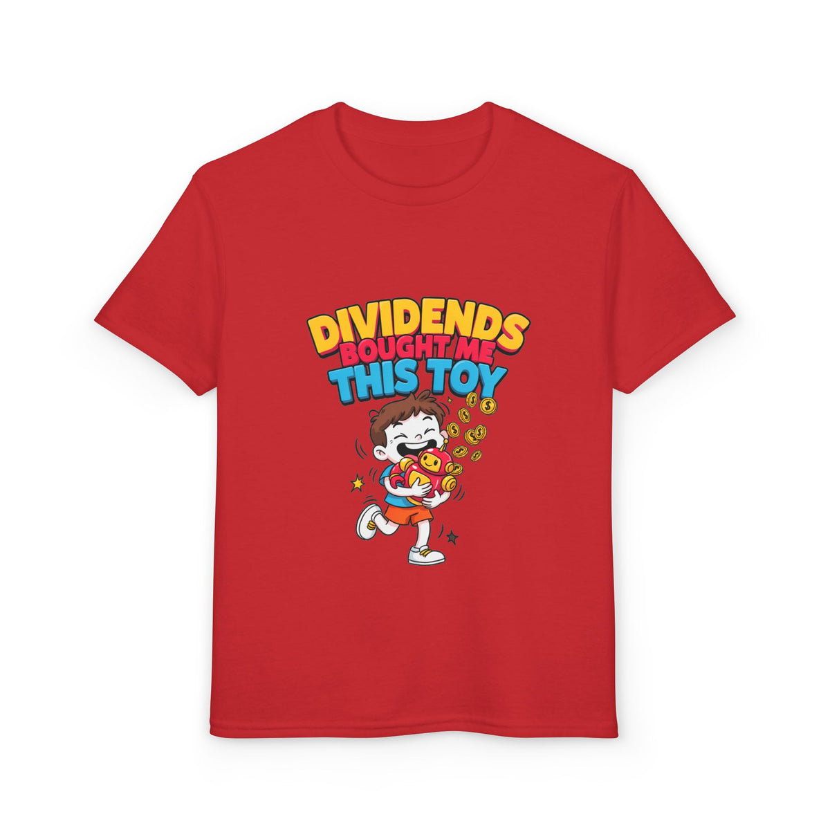 DIVIDENDS BOUGHT ME THIS TOY. Boys' Youth Tee | Funny Finance Kids Clothing
