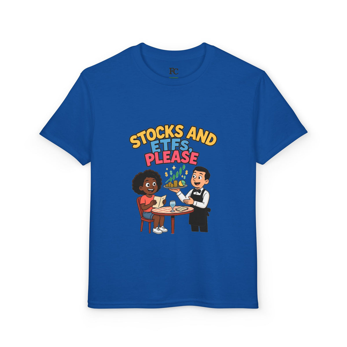 STOCKS AND ETFS, PLEASE. Girls' Youth Tee | Funny Finance Kids Clothing