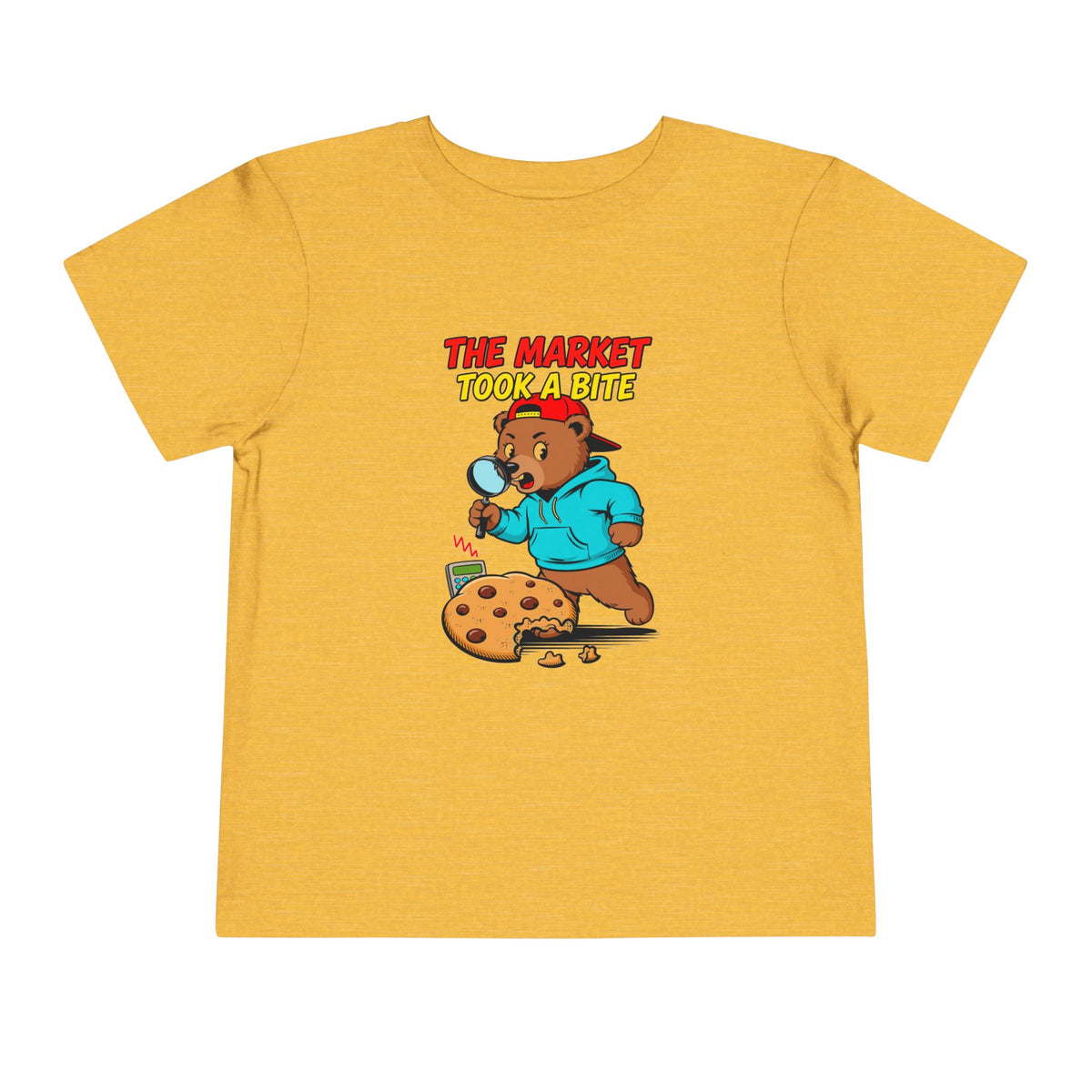 THE MARKET TOOK A BITE. Toddler Tee | Funny Finance Kids Clothing
