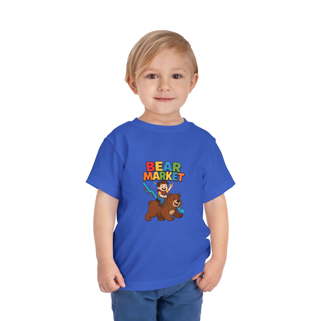 BEAR MARKET. Boys' Toddler Tee | Funny Finance Kids Clothing