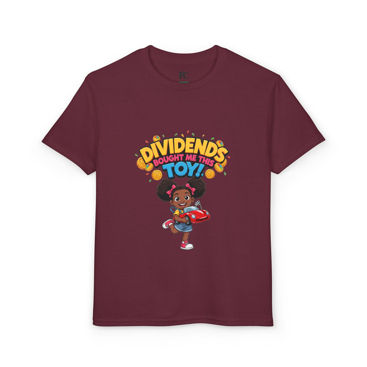 DIVIDENDS BOUGHT ME THIS TOY. Girls' Youth Tee | Funny Finance Kids Clothing