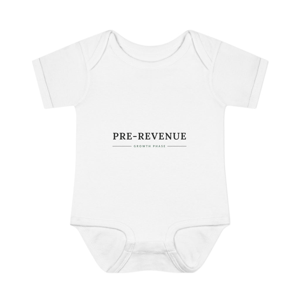 PRE-REVENUE. Fiscal Casual Junior baby bodysuit, front view