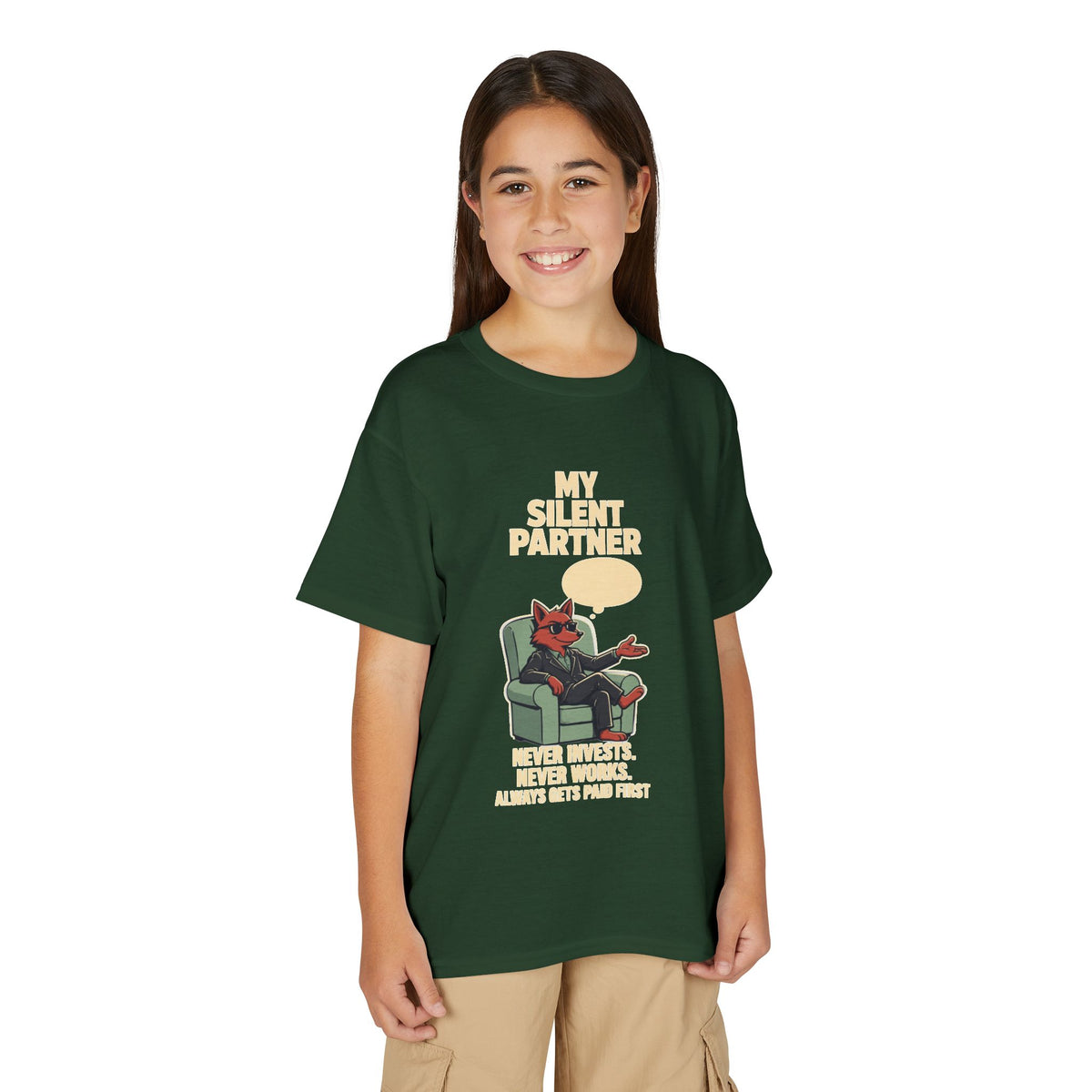 MY SILENT PARTNER. Youth Tee | Funny Finance Kids Shirt