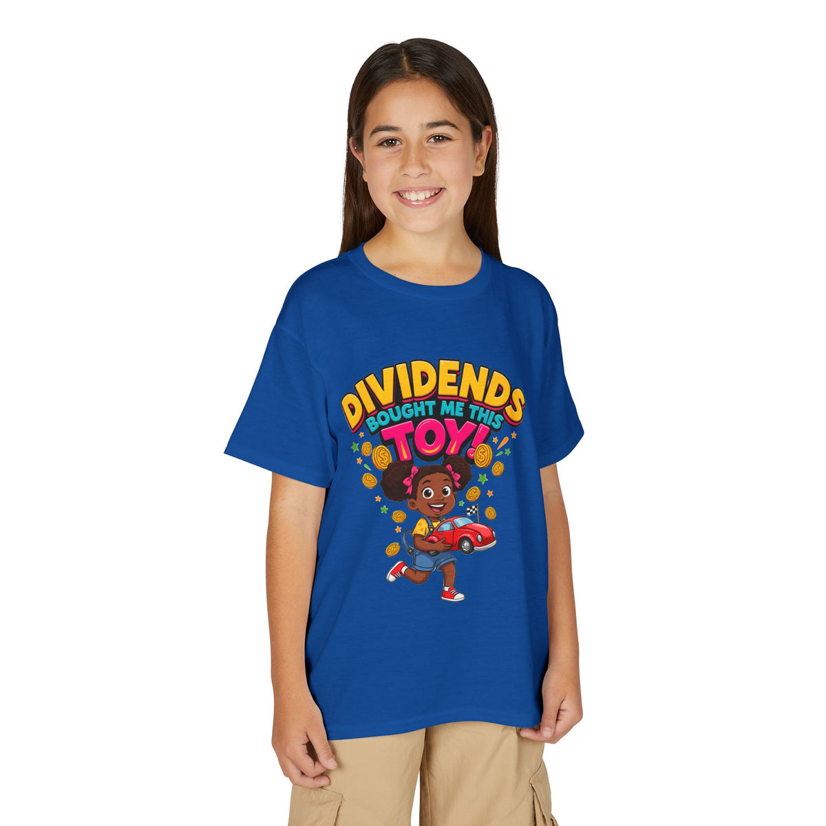 DIVIDENDS BOUGHT ME THIS TOY. Girls' Youth Tee | Funny Finance Kids Clothing
