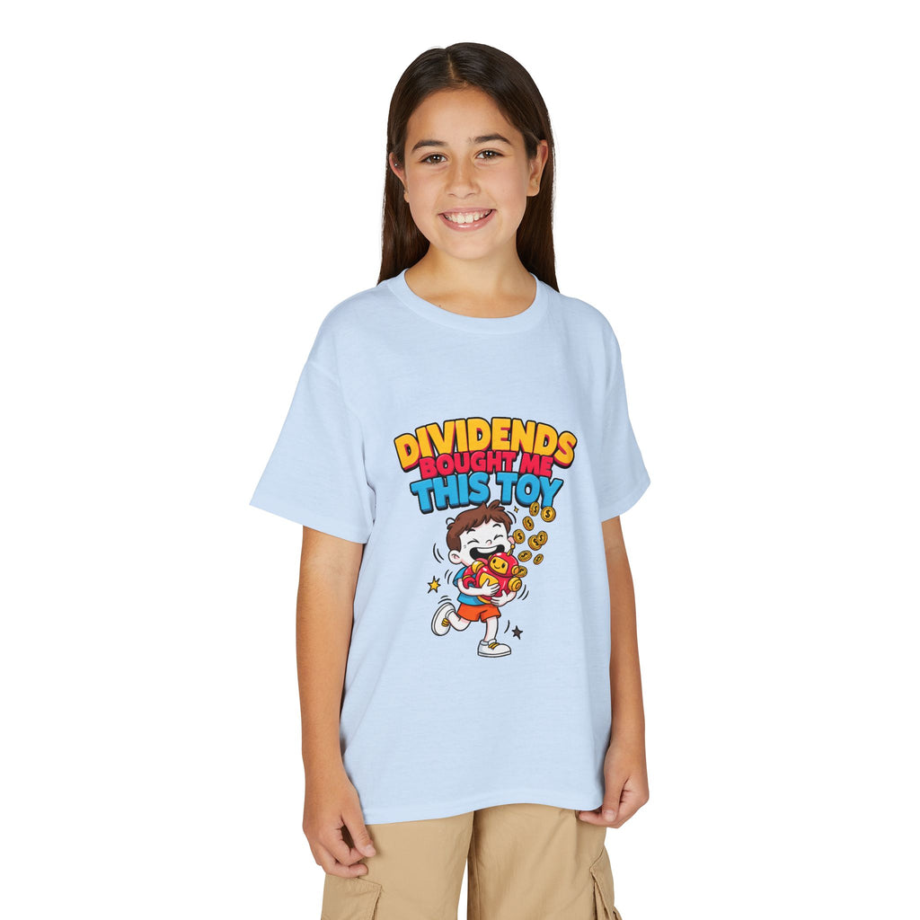 DIVIDENDS BOUGHT ME THIS TOY. Boys' Youth Tee | Funny Finance Kids Clothing