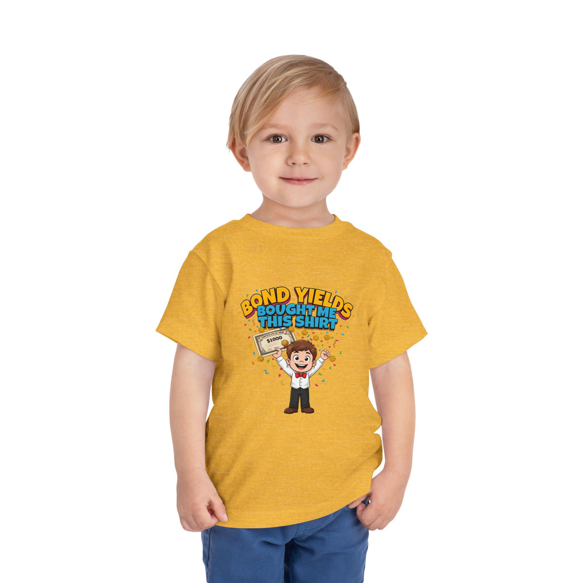BOND YIELDS BOUGHT ME THIS SHIRT. Boys' Toddler Tee | Funny Finance Kids Clothing