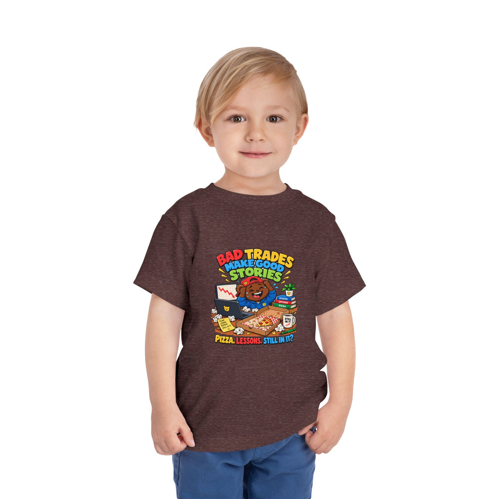 BEAR BAD TRADES. Toddler Tee | Funny Finance Kids Clothing