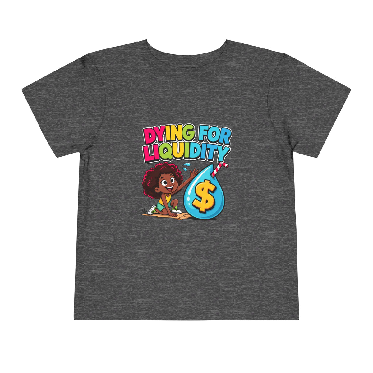 K-SHAPED ECONOMY? I'M STILL ON COLORS AND SHAPES. Girls' Toddler Tee | Funny Finance Kids Clothing