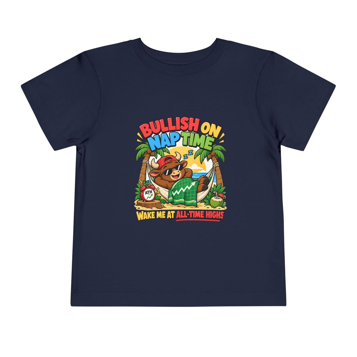 BULL NAP TIME. Toddler Tee | Funny Finance Kids Clothing