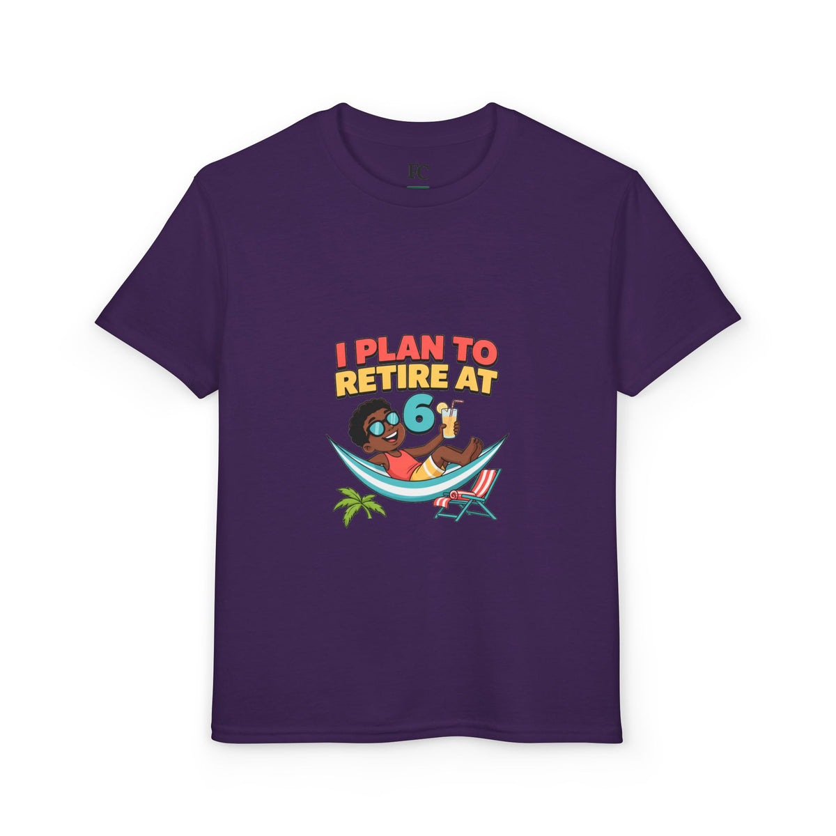 I PLAN TO RETIRE AT 6. Boys' Youth Tee | Funny Finance Kids Clothing