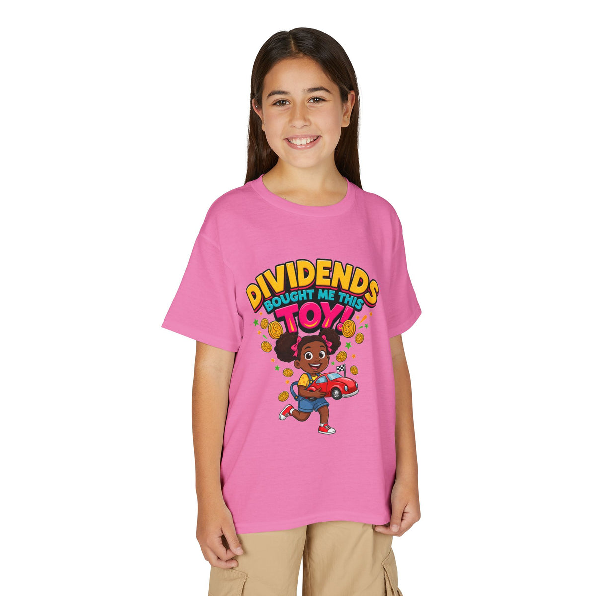 DIVIDENDS BOUGHT ME THIS TOY. Girls' Youth Tee | Funny Finance Kids Clothing