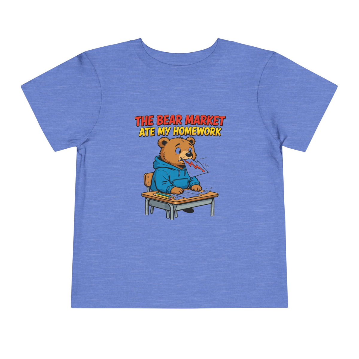 THE BEAR MARKET ATE MY HOMEWORK. Toddler Tee | Funny Finance Kids Clothing