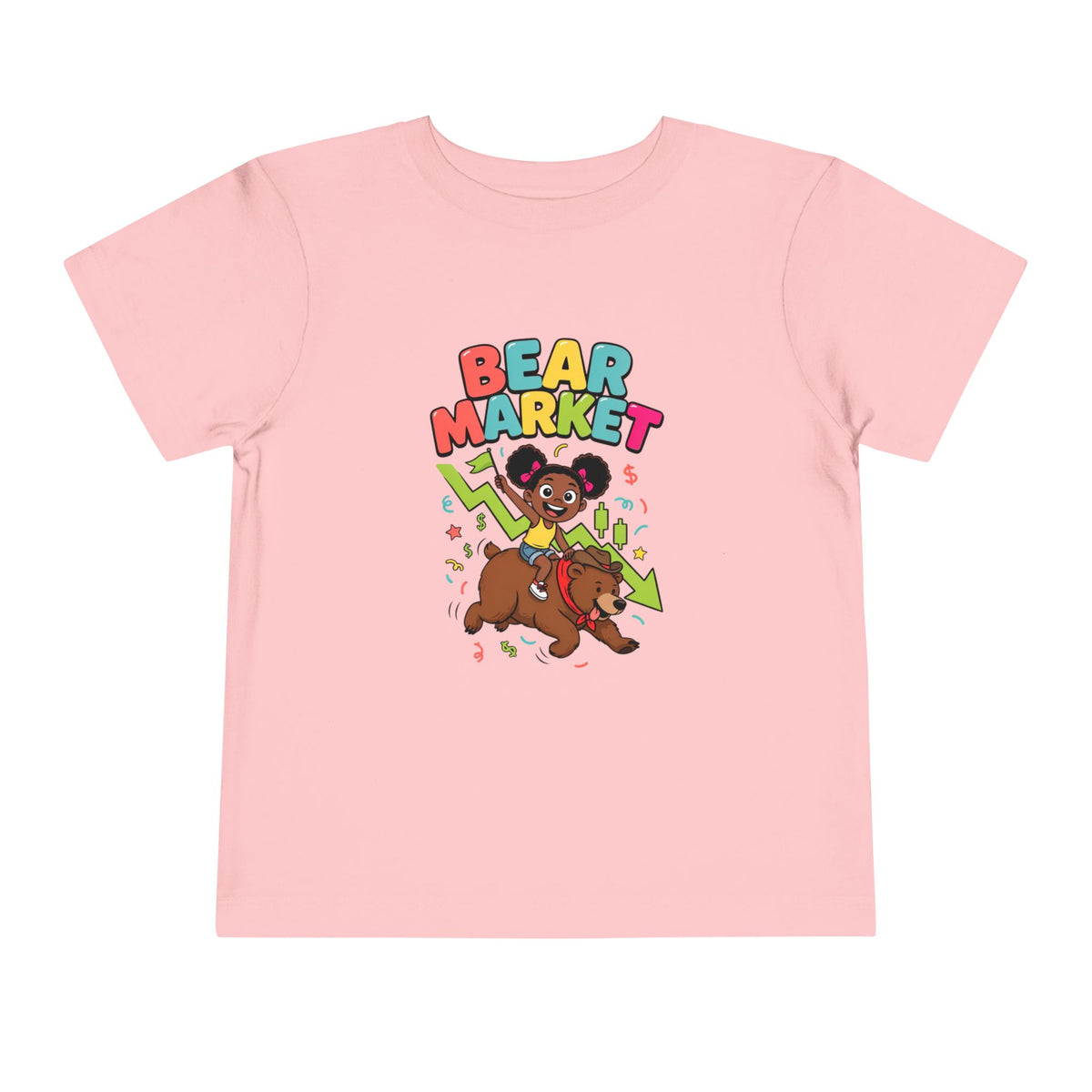 BEAR MARKET. Girls' Toddler Tee | Funny Finance Kids Clothing