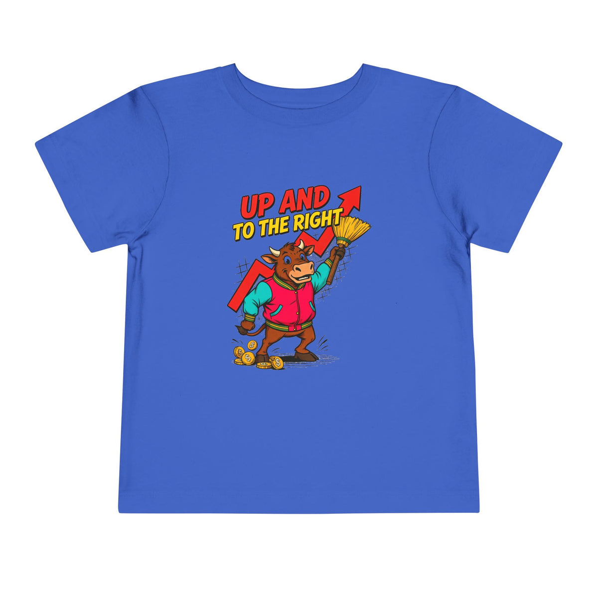 UP AND TO THE RIGHT. Toddler Tee | Funny Finance Kids Clothing