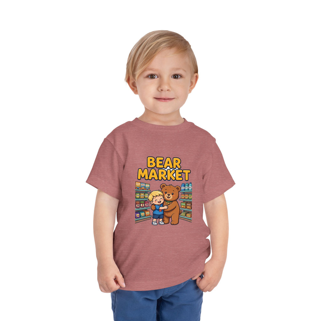 BEAR MARKET. Boys' Toddler Tee | Funny Finance Kids Clothing
